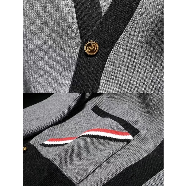 Áo khoác Cardigan, áo khoác Cardigan ThomBr Unisex THIẾT KẾ Luxury trẻ trung Cúc / Khuy nổi bật Hot Hit 2023