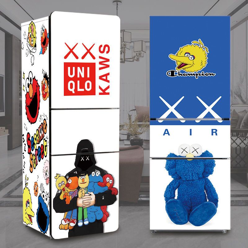 Miếng Dán Trang Trí Tủ Lạnh Toàn Diện Hai Cửa Hai Đầu Sử Dụng Tiện Lợi