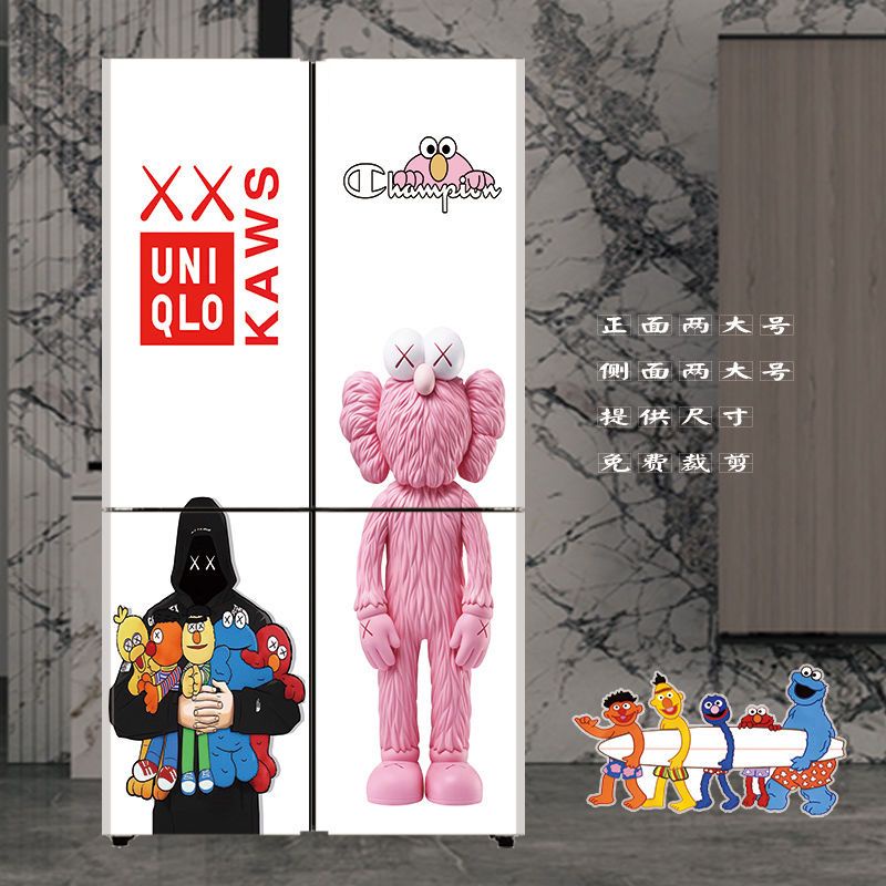 Miếng Dán Trang Trí Tủ Lạnh Toàn Diện Hai Cửa Hai Đầu Sử Dụng Tiện Lợi