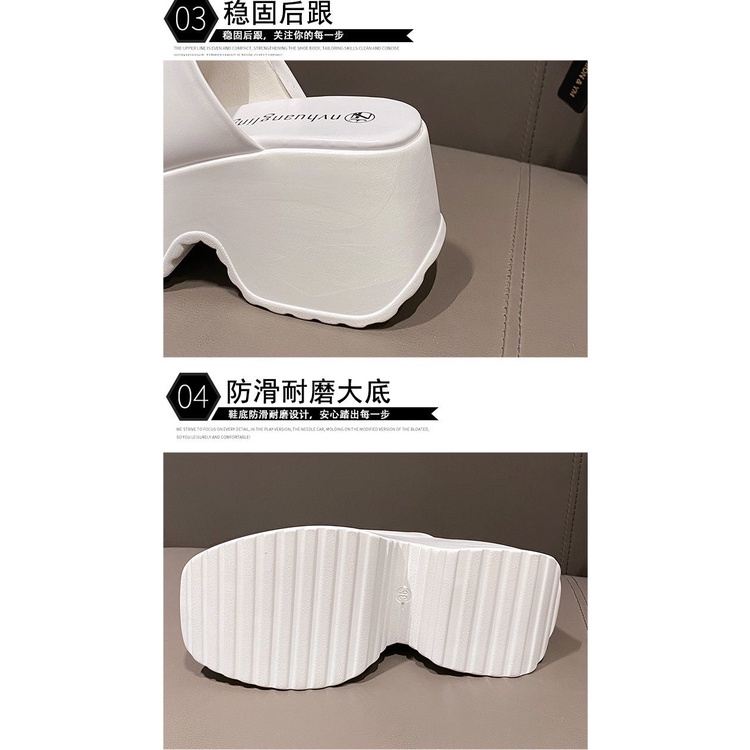 Dép Đế Dày 8 Quai Ngang Thời Trang Nữ Tính