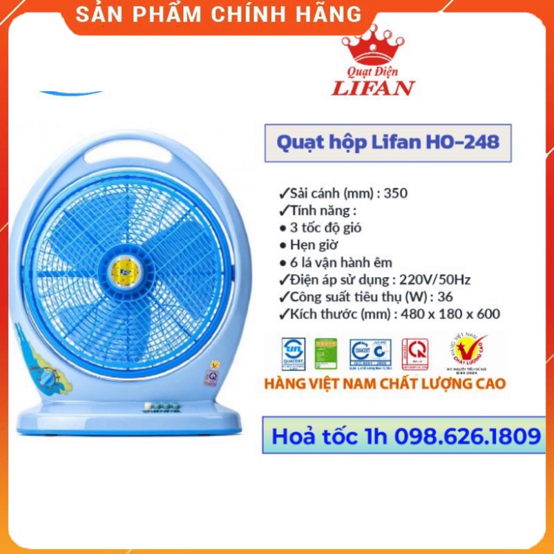 QUẠT HỘP LIFAN HO-248 hẹn giờ tắt Lifan việt nam