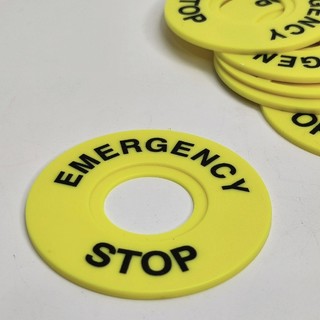 Tem mác dừng khẩn cấp phi 22 / EMERGENCY STOP phi 22