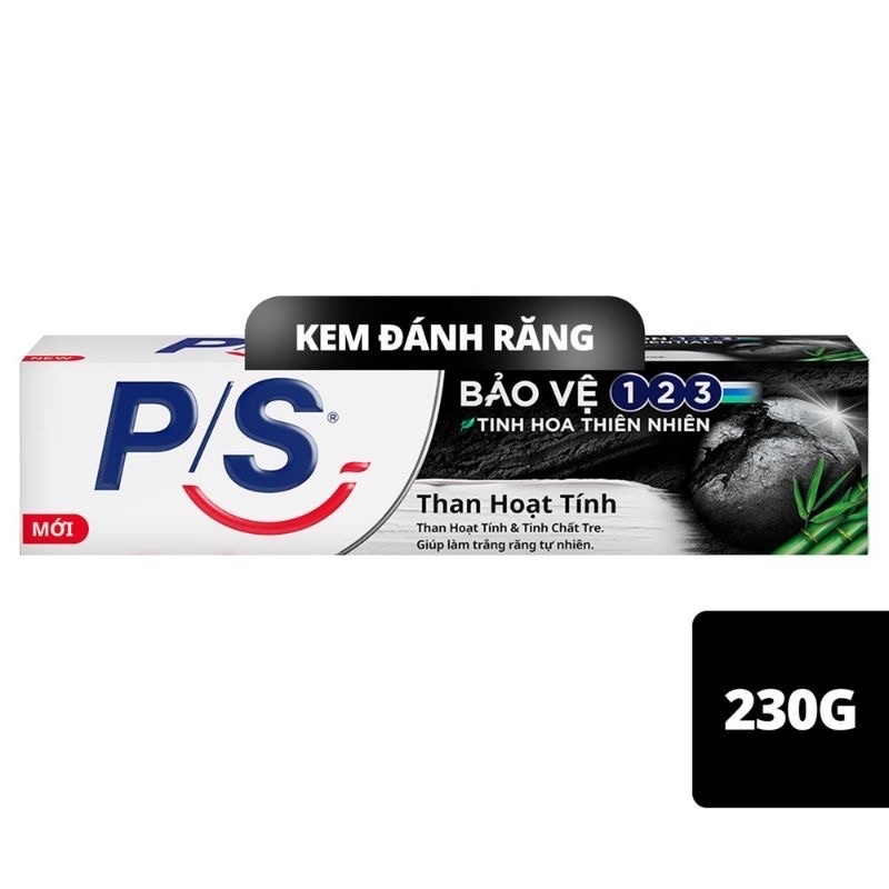Kem Đánh Răng P/S Bảo Vệ 123 Baking Soda- Hương Thảo/ Than Hoạt Tính/ Muối Hồng 230g