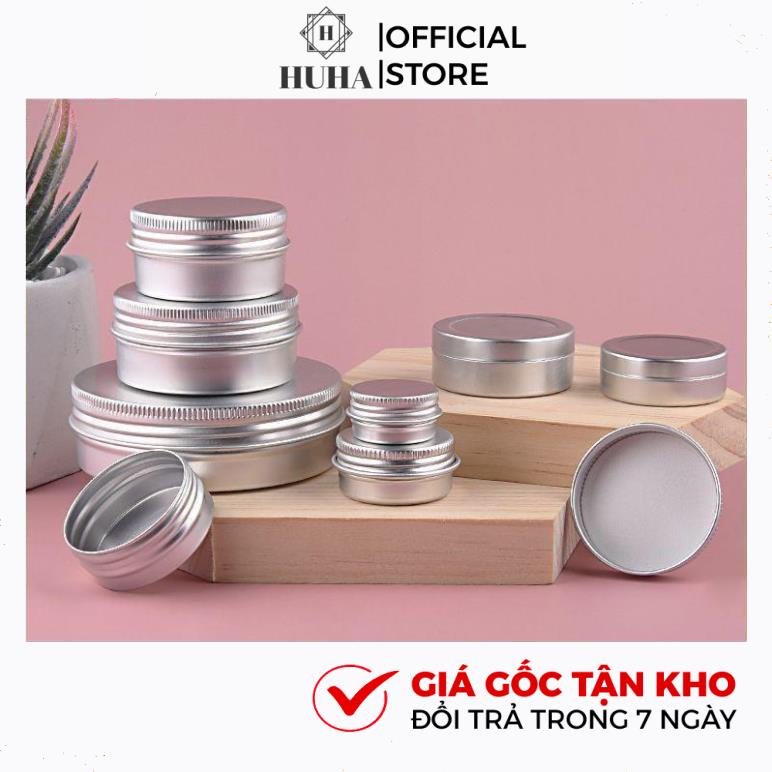 Hộp Nhôm 10g,20g,50g,100g Vặn Đáy Đựng Son Môi, Sáp Ong HUHA