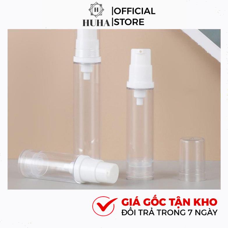 Vỏ Chai Lọ Nhựa Hút Chân Không Xịt Giọt, Phun Sương 5ml,10ml,15ml,20ml,30ml,50ml,100ml HUHA