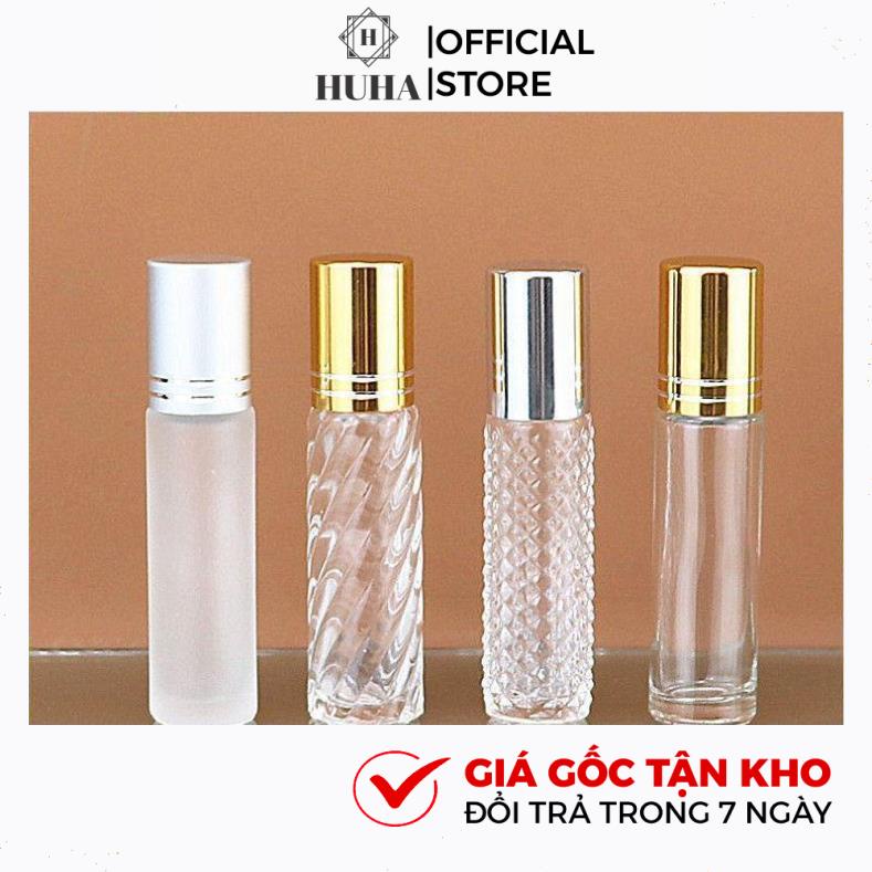 Vỏ Chai Lọ Bi Lăn 10ml Đựng Nước Hoa Dầu Dừa, Tinh Dầu HUHA