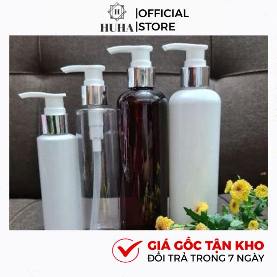 Vỏ Chai Pet Vòi Nhấn Sữa Tắm Xi Bạc,Vàng 100ml,150ml,200ml,250ml,300ml Chiết Mỹ Phẩm HUHA