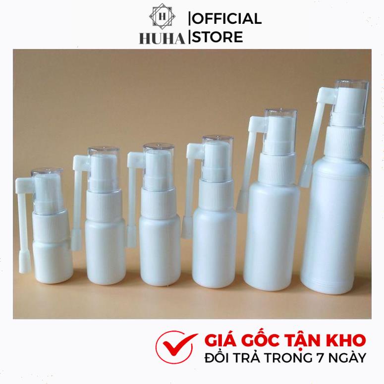 Vỏ Chai Lọ Xịt Mũi 360 Độ 10ml, 15ml Xịt Xoang, Họng HUHA