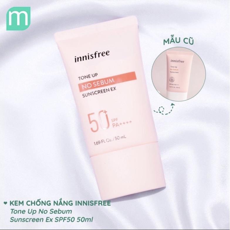 KEM CHỐNG NẮNG INNISFREE DAILY UV PROTECTION CREAM NO SEBUM SPF50 PA+++ 50ML