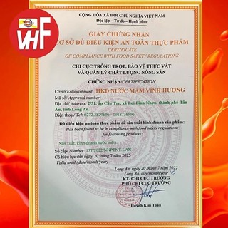 NƯỚC MẮM CÁ CƠM VĨNH HƯƠNG
