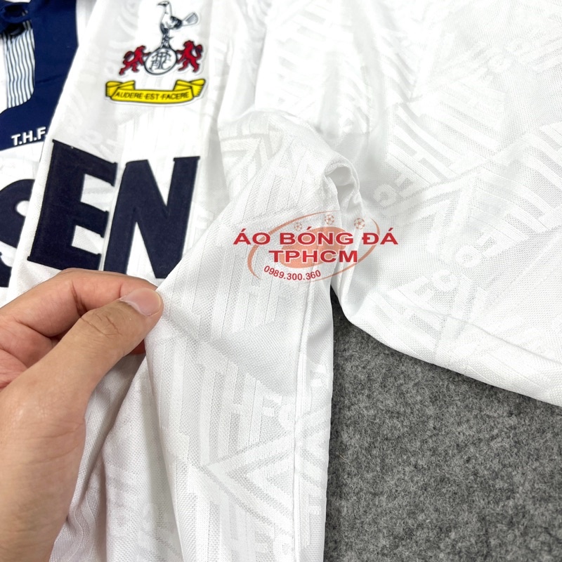 Retro.T0TTEN 91/93-Áo Bóng Đá bản FAN hàng Thái cao cấp-RETRO T0T Trắng
