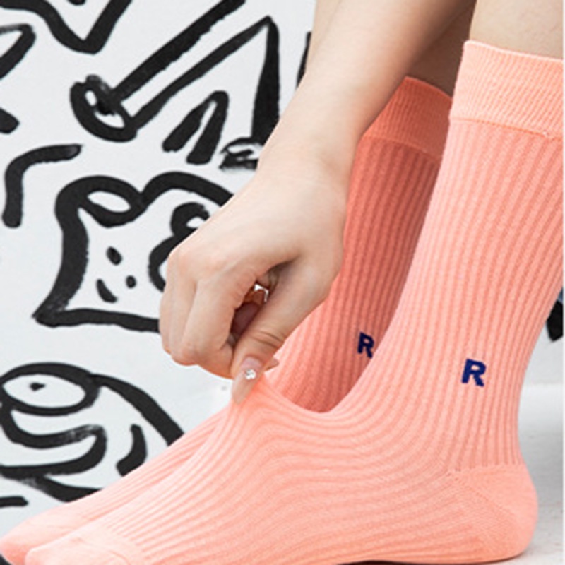 Vớ Cotton Cổ Cao Màu Trơn Khử Mùi Thời Trang Mùa Xuân Hàn Quốc Mới Cho Nữ