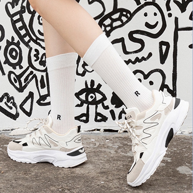 Vớ Cotton Cổ Cao Màu Trơn Khử Mùi Thời Trang Mùa Xuân Hàn Quốc Mới Cho Nữ