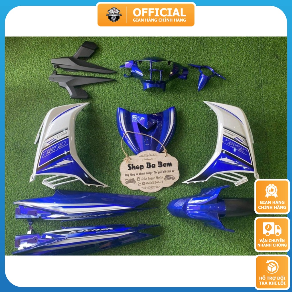 Dàn áo Xanh Gp Ex 135 cao cấp, Áo mới đầy đủ bao bì mã code Yamaha - phutungbabem_official