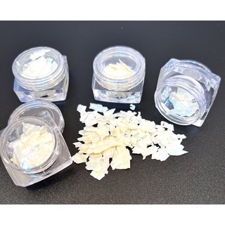 {phụ kiện nail} xà cừ trắng mỏng trang trí móng tay chân
