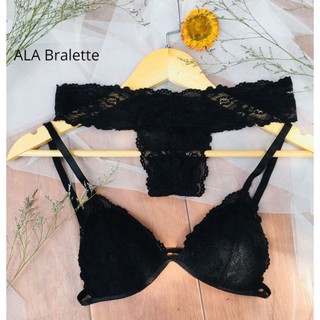 Bộ đồ lót nữ màu đen ALA BRALETTE huyền bí quần chữ T