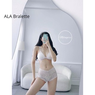 Bộ đồ lót ALA BRALETTE quần đùi trắng đệm mỏng gồm áo+quần