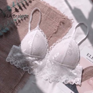 Áo lót nữ ALA BRALETTE màu trắng hàng thiết kế không gọng quyến rũ