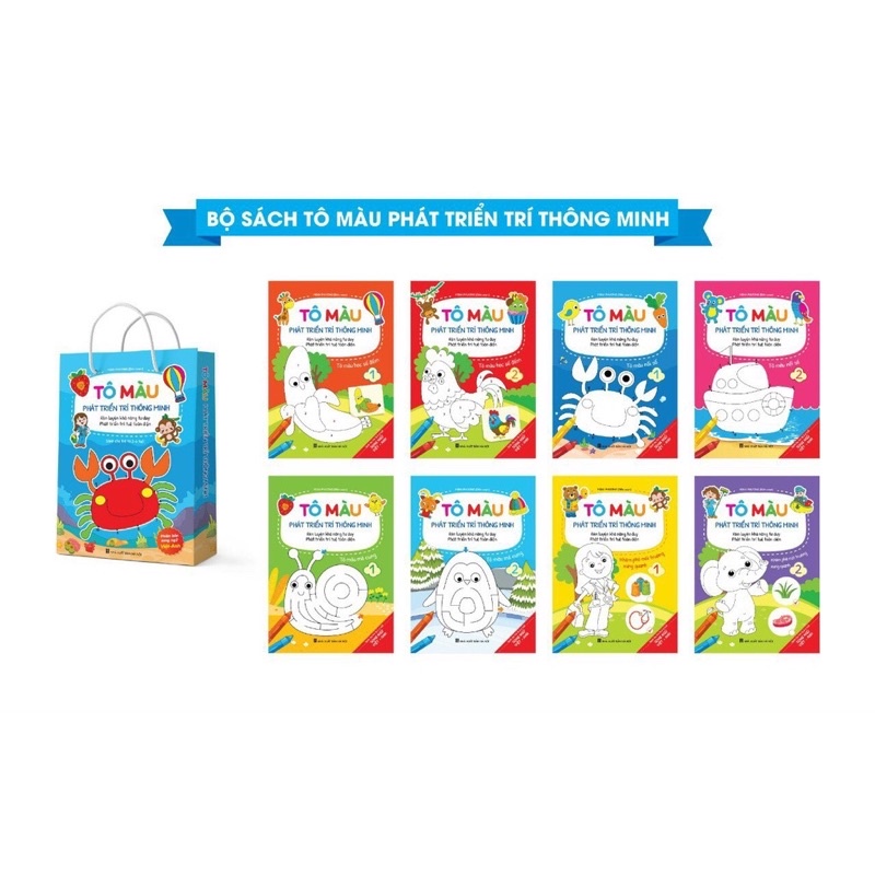 Sách- Tô Màu Phát Triển Trí Thông Minh Cho Bé Từ 2-6 Tuổi