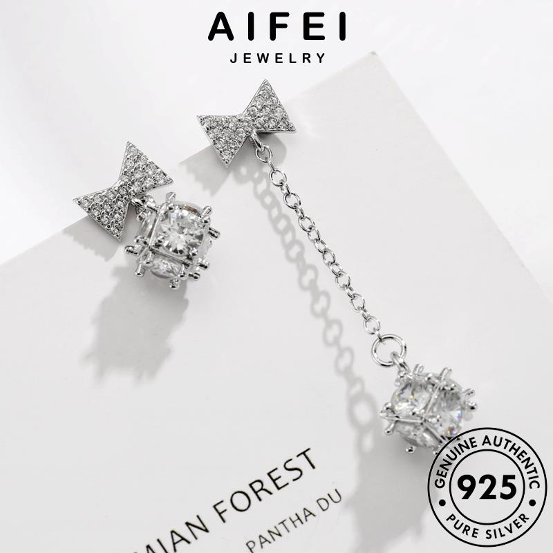 AIFEI JEWELRY kiện nơ thời hàn bông sức thật cương kim bản trang nguyên xỏ tua khuyên tròn phụ quốc nữ tai 925 moissanite Thời vành bạc E645