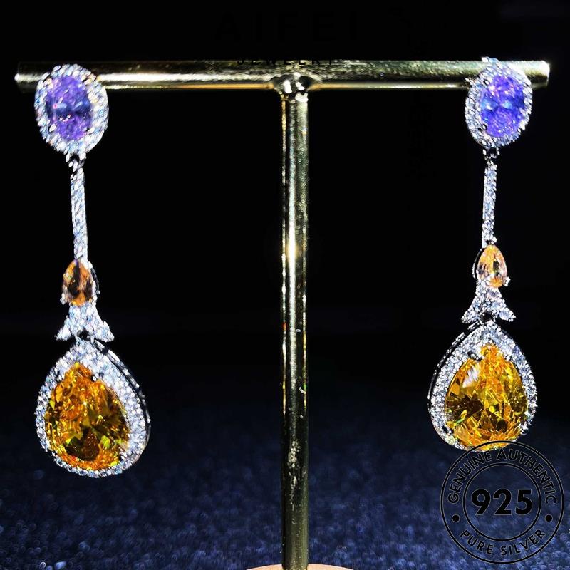 AIFEI JEWELRY thật phụ vành sức xỏ thời vàng hàn quốc hình tua tròn tai nữ thả bạc trang 925 kiện khuyên nguyên anh bản thạch bông Thời E835