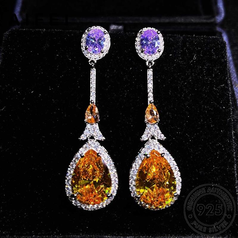 AIFEI JEWELRY thật phụ vành sức xỏ thời vàng hàn quốc hình tua tròn tai nữ thả bạc trang 925 kiện khuyên nguyên anh bản thạch bông Thời E835