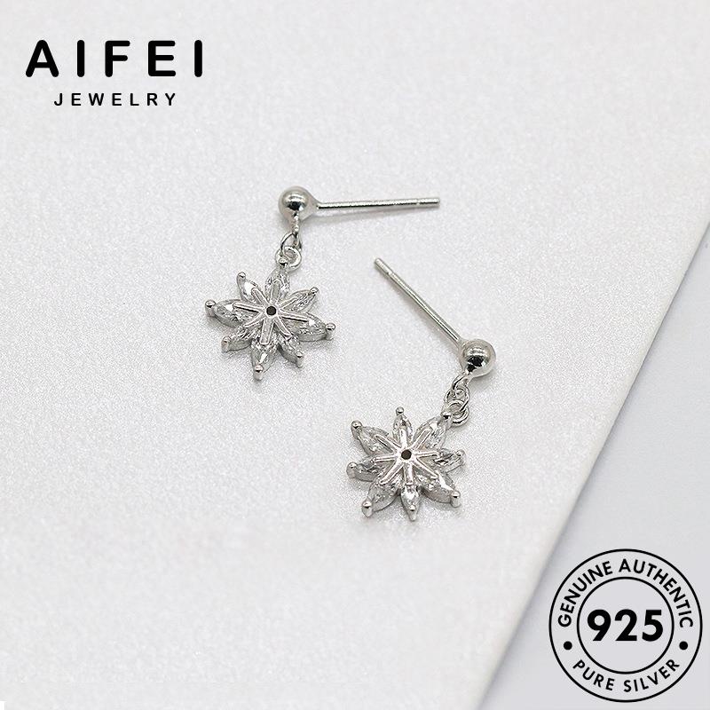 AIFEI JEWELRY kiện sức những bông cương tai 925 vàng khuyên xỏ quốc vành nguyên bông moissanite bạc hoa thời trang hàn tròn thật nữ tua phụ bản Thời kim E965