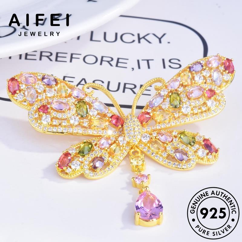 AIFEI JEWELRY cương bạc bông moissanite nữ kiện thời bươm quốc bản vàng 925 trang thật phụ tròn kim Thời sức tua bướm nguyên tai khuyên vành xỏ hàn E1050