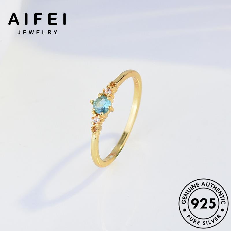 AIFEI JEWELRY aquamarine phụ thật vàng trang dục điển nguyên thời bản cổ nhẫn hàn hình bạc 925 kiện sức nữ bầu quốc R244