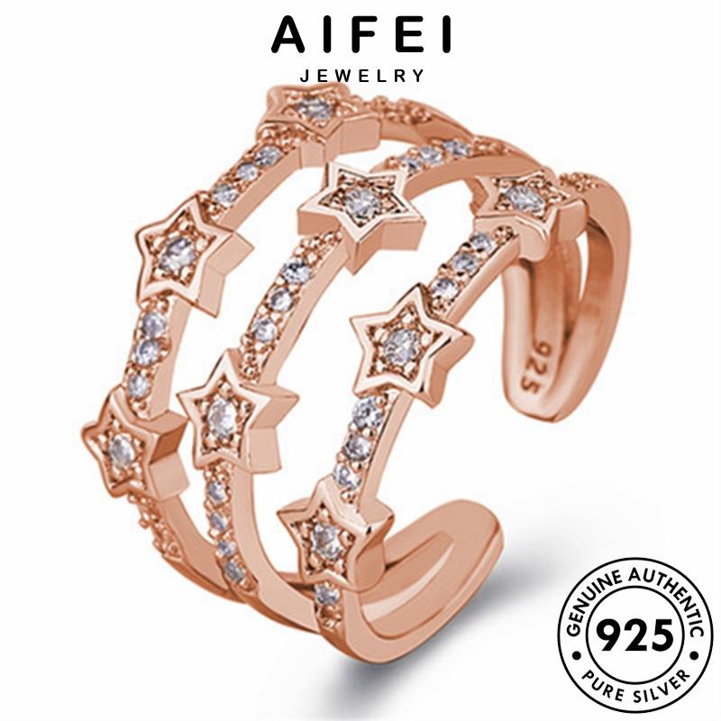 Nhẫn Mạ Bạc 925 Trang Trí Ngôi Sao Đính Đá Thời Trang Cho Nữ R388