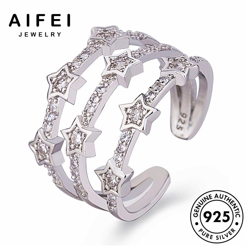 Nhẫn Mạ Bạc 925 Trang Trí Ngôi Sao Đính Đá Thời Trang Cho Nữ R388