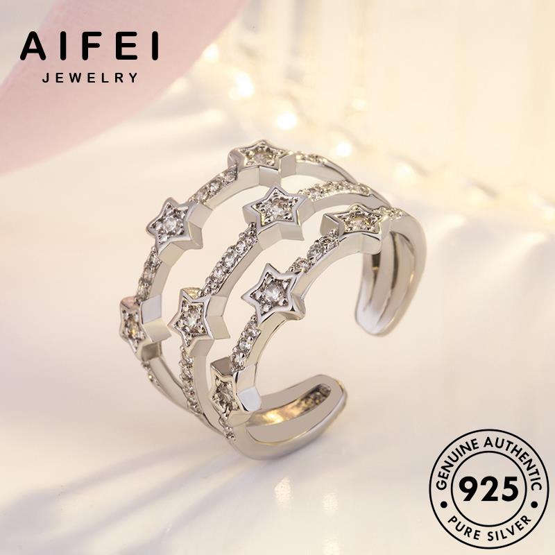 Nhẫn Mạ Bạc 925 Trang Trí Ngôi Sao Đính Đá Thời Trang Cho Nữ R388