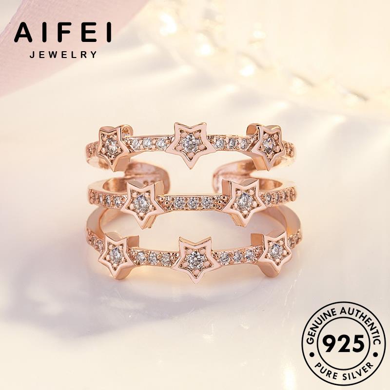 Nhẫn Mạ Bạc 925 Trang Trí Ngôi Sao Đính Đá Thời Trang Cho Nữ R388