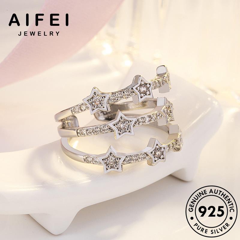 Nhẫn Mạ Bạc 925 Trang Trí Ngôi Sao Đính Đá Thời Trang Cho Nữ R388