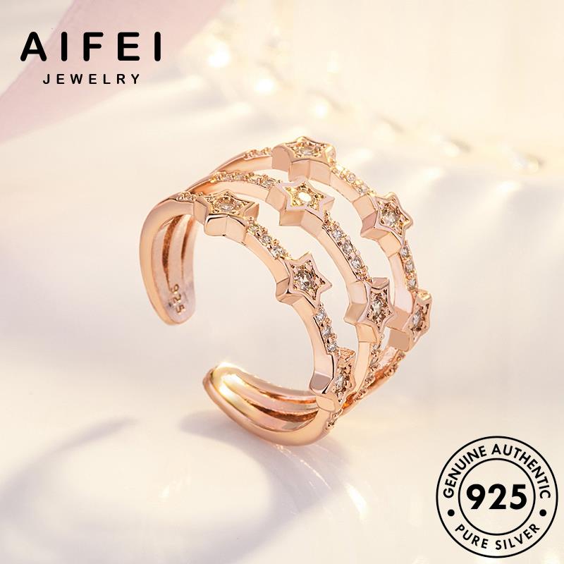 Nhẫn Mạ Bạc 925 Trang Trí Ngôi Sao Đính Đá Thời Trang Cho Nữ R388