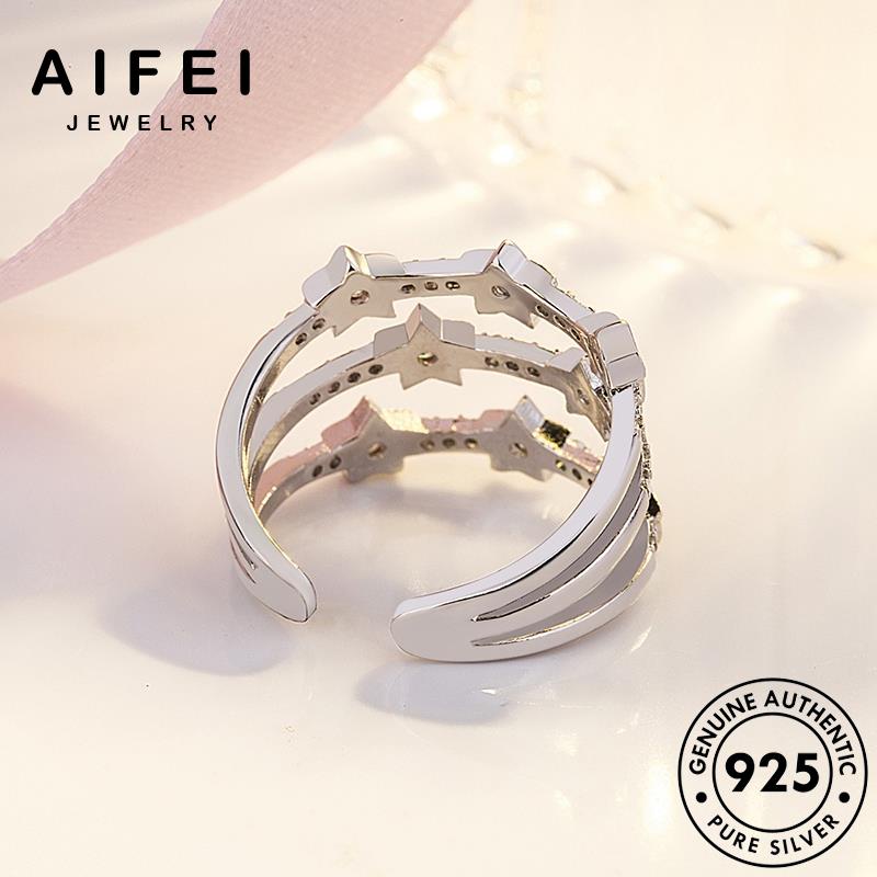 Nhẫn Mạ Bạc 925 Trang Trí Ngôi Sao Đính Đá Thời Trang Cho Nữ R388