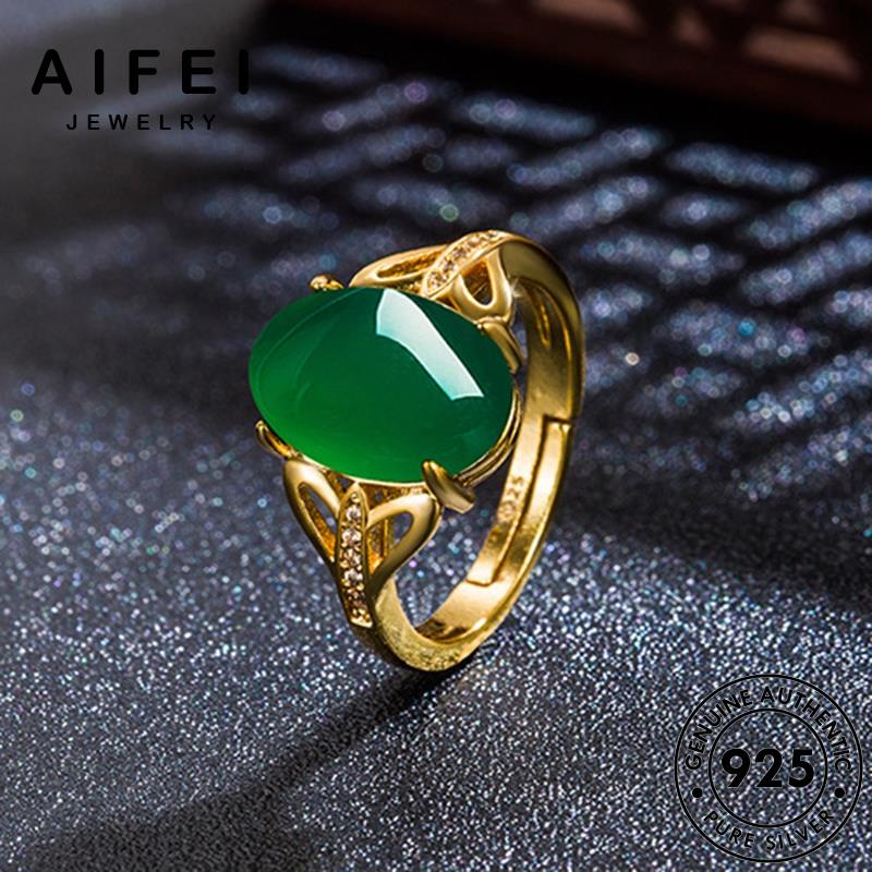 AIFEI JEWELRY phụ bạc thật nhẫn sức nguyên 925 ngọc dục nữ hình vàng hàn cổ điển bản thời trang bầu quốc kiện R559