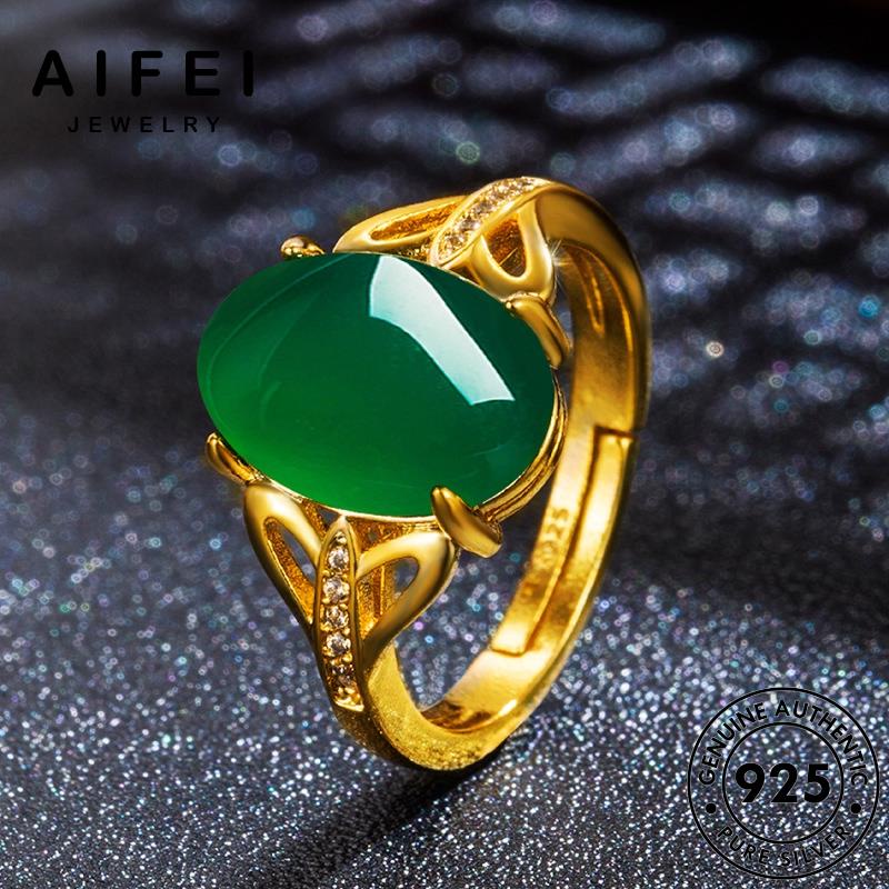 AIFEI JEWELRY phụ bạc thật nhẫn sức nguyên 925 ngọc dục nữ hình vàng hàn cổ điển bản thời trang bầu quốc kiện R559