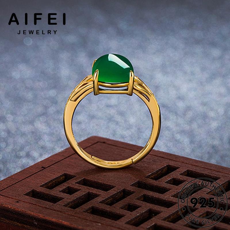 AIFEI JEWELRY phụ bạc thật nhẫn sức nguyên 925 ngọc dục nữ hình vàng hàn cổ điển bản thời trang bầu quốc kiện R559