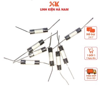Cầu chì sứ cắm- chân hàn 5x20mm 250v 5a cầu chì ống hàn mạch