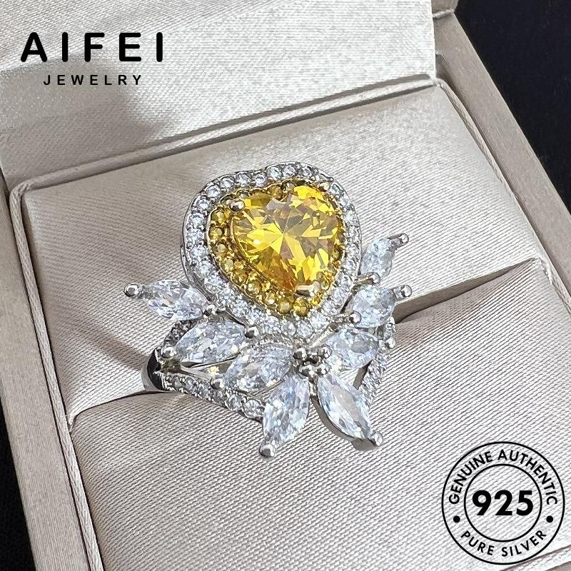 AIFEI JEWELRY kiện thật 925 hàn yêu bạc thạch trang nhẫn sức anh phụ bản xỉ nguyên tình vàng nữ quốc xa thời R823