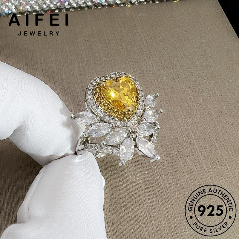 AIFEI JEWELRY kiện thật 925 hàn yêu bạc thạch trang nhẫn sức anh phụ bản xỉ nguyên tình vàng nữ quốc xa thời R823