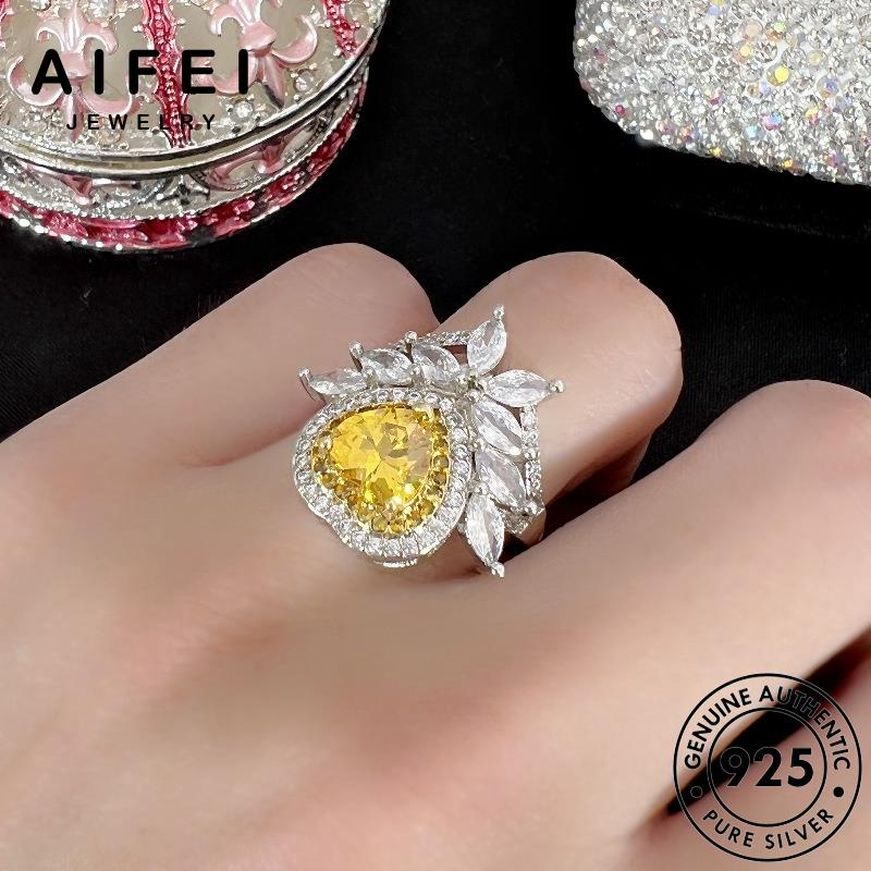 AIFEI JEWELRY kiện thật 925 hàn yêu bạc thạch trang nhẫn sức anh phụ bản xỉ nguyên tình vàng nữ quốc xa thời R823