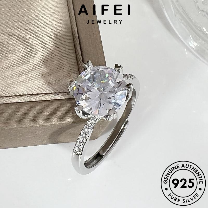 AIFEI JEWELRY sức giản quốc thật tình kim nhẫn phụ bản thời trang đơn bạc kiện nữ nguyên hàn yêu cương moissanite 925 R825