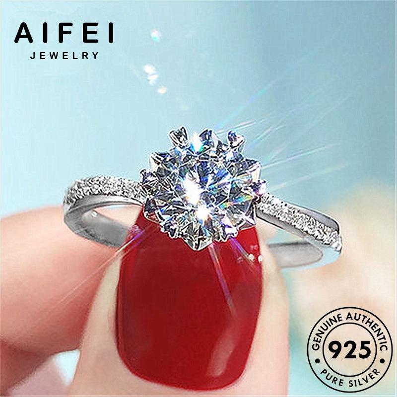 AIFEI JEWELRY sức giản quốc thật tình kim nhẫn phụ bản thời trang đơn bạc kiện nữ nguyên hàn yêu cương moissanite 925 R825