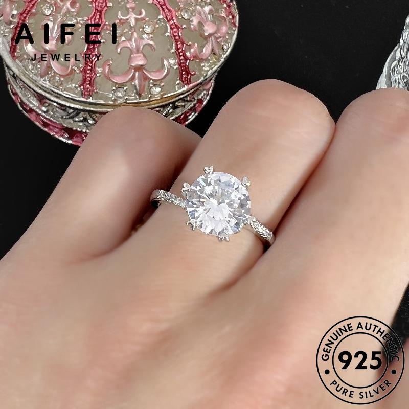AIFEI JEWELRY sức giản quốc thật tình kim nhẫn phụ bản thời trang đơn bạc kiện nữ nguyên hàn yêu cương moissanite 925 R825