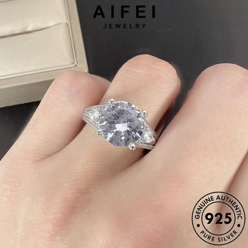 AIFEI JEWELRY sức khí moissanite hàn nguyên thật vòng trang kim kiện phụ bản nữ nhẫn quốc cương bạc vàng thời 925 tính R826