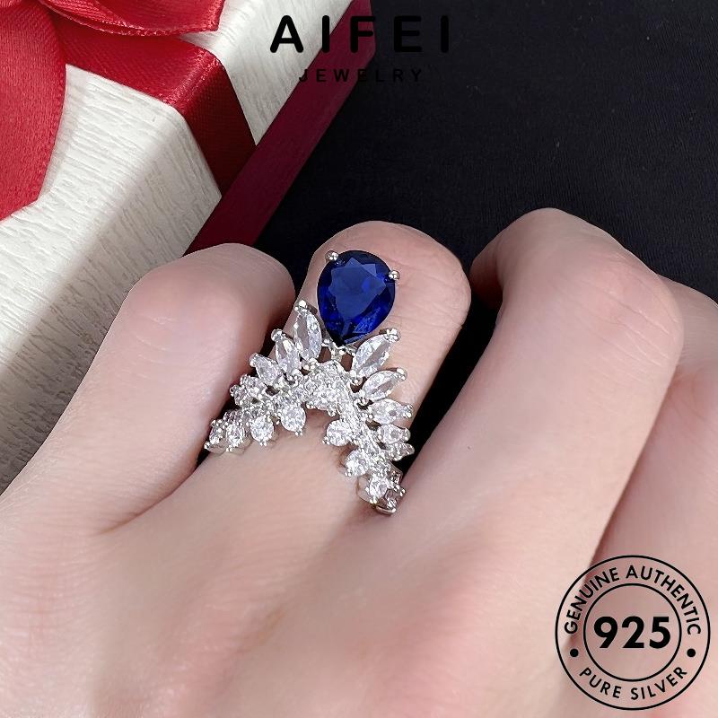 AIFEI JEWELRY hàn sức khí bạc cương tinh lông kiện nhẫn nguyên thể trang tính thật quốc nữ bản 925 hồng phụ kim thời R866
