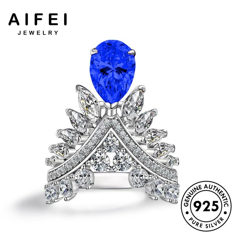 AIFEI JEWELRY hàn sức khí bạc cương tinh lông kiện nhẫn nguyên thể trang tính thật quốc nữ bản 925 hồng phụ kim thời R866