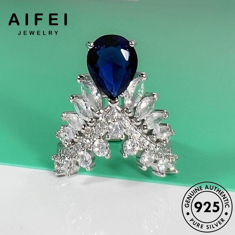 AIFEI JEWELRY hàn sức khí bạc cương tinh lông kiện nhẫn nguyên thể trang tính thật quốc nữ bản 925 hồng phụ kim thời R866